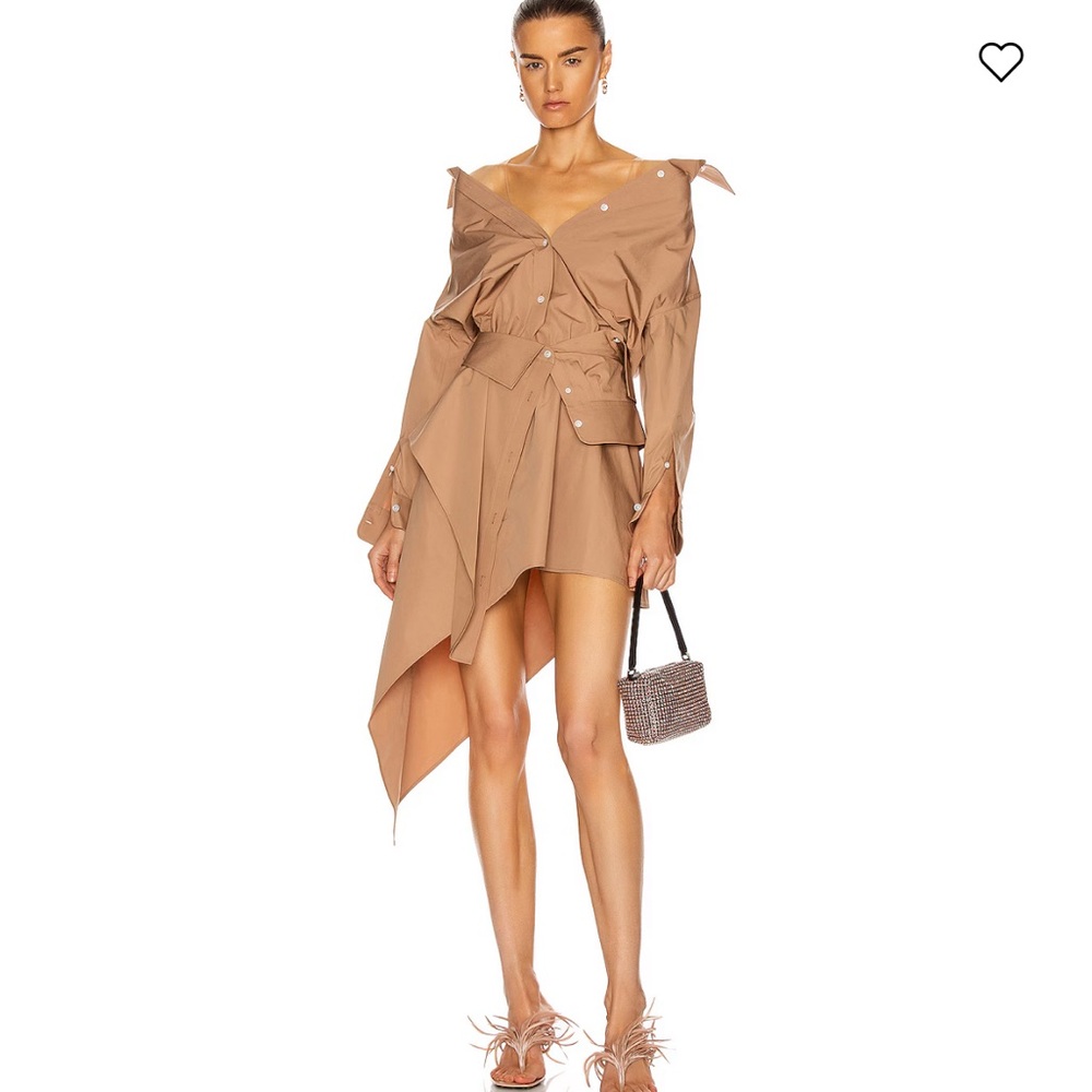 Alexander Wang Deconstructed Asymmetrical Long Sleeve Dress